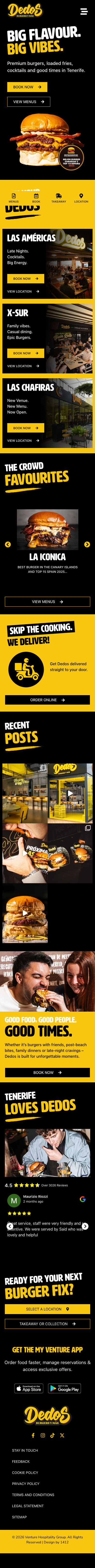 Dedos Tenerife mobile website design