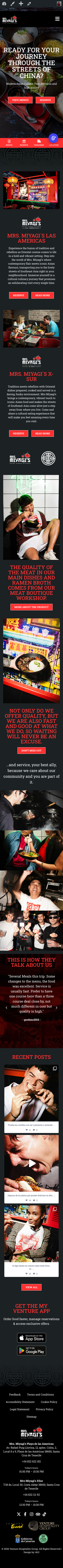 Mrs. Miyagi's Tenerife mobile website design